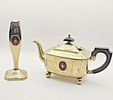Vintage art deco  teapot The Church Lads Brigade teapot and Vase
