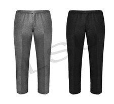 KIDS SCHOOL STURDY FIT TROUSERS 4/5Y UP TO 16/17Y PLUS SIZE HALF ELASTICATED