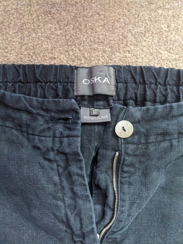 Oska black heavy linen - black,