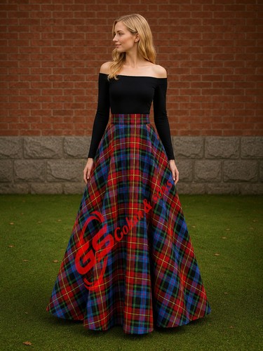 Lgbtq tartan maxi circle - lgbtq,