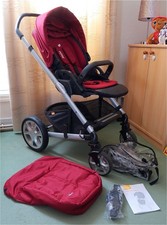 Joie chrome stroller pram pushchair buggy with footmuff raincover ex condtiion