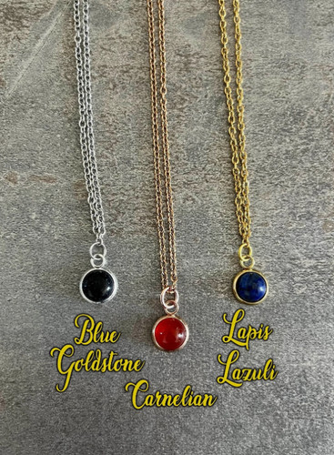 Crystal gemstone necklace - crystal,
