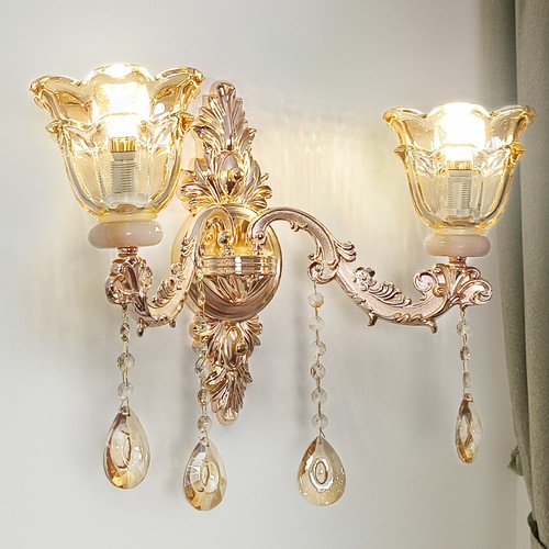 Gold vintage wall sconce - vintage,