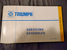 GENUINE BL / TRIUMPH SERVICING SCHEDULES LOG BOOK GLOVEBOX CONCOURS 60s 70s ?