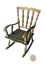 Brass Metal Rocking Chair Ornament Metalware Vintage ra