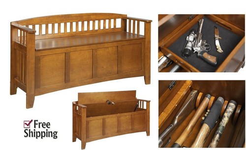 Gun concealment bench - gun,