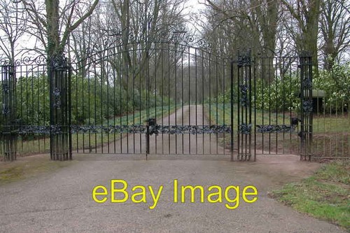 Entrance gates and - driveway, to