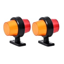 2X 12V 24V Led lollipop Red Amber Side Marker Lights Mirror Lamp For Scania Man
