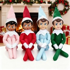 Christmas Elf Doll Shelf Boys Girls Elves Plush Felt Doll Xmas Home Decorations