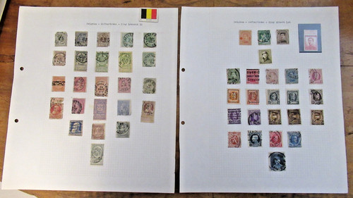Belgium stamp collection - , on