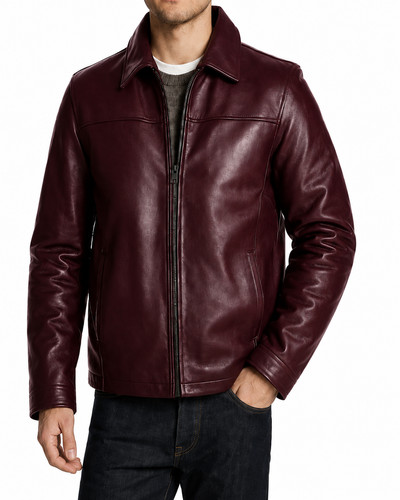 Man maroon vintage collared - man's,