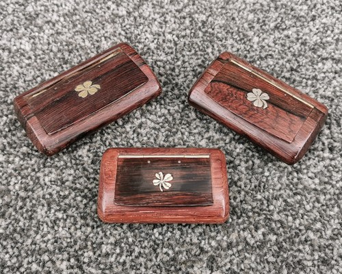Antique rosewood snuff box - antique,