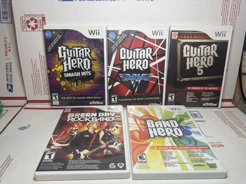 Lot wii games guitar - games,,
