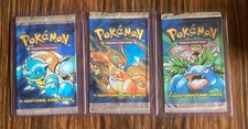 Pokemon TCG 1999 WOTC Base Set Art Set of 3 Vintage  EMPTY Booster Packs