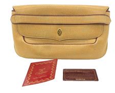 Vintage Cartier Clutch Bag Tan