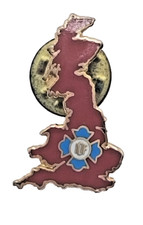 Enamel Badge Of United Kingdom With Symbol Of The Iof Pre-owned