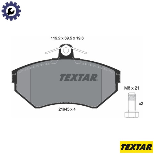 Brake pad set disc - set,