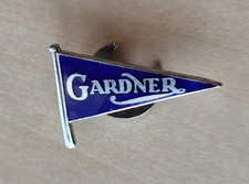 Vintage enamel GARDNER FLAG MARINE DIESEL ENGINES buttonhole lapel badge MILLER