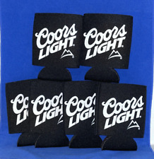 Set of 6- COORS LIGHT Beer Logo 12oz Can/Bottle Cooler Koozie NEW