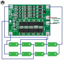 4S 40A Li-ion Lithium Battery Protection Board BMS for 18650 Pack Balance