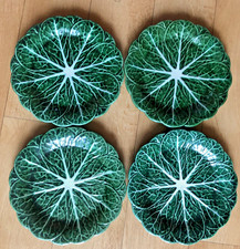 JOHN BUCK PORTUGAL 4 x 25 cm VINTAGE CABBAGE LEAF PLATES  IN GREAT CONDITION 