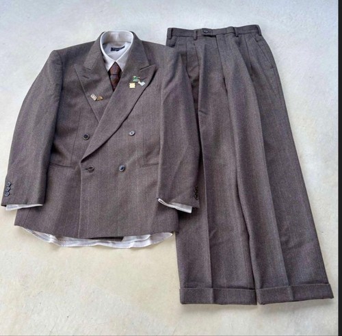 Double breasted wool suit - double, 4pc