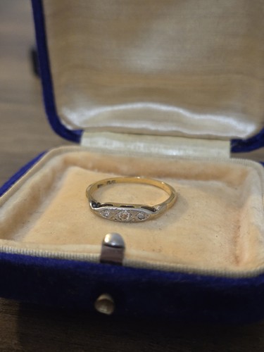 Antique 18ct gold platinum - antique,