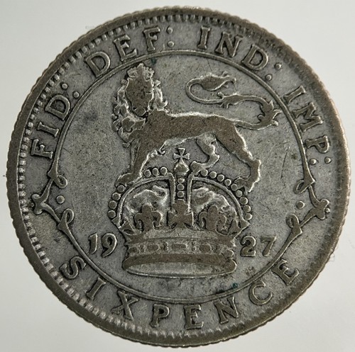1927 george sixpence silver - 1927,