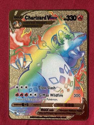 Charizard vmax golden - golden, rainbow