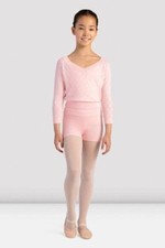 Bloch Dance Girls Cropped Warm Up Top Candy Pink Size Childs Medium Age 7/8