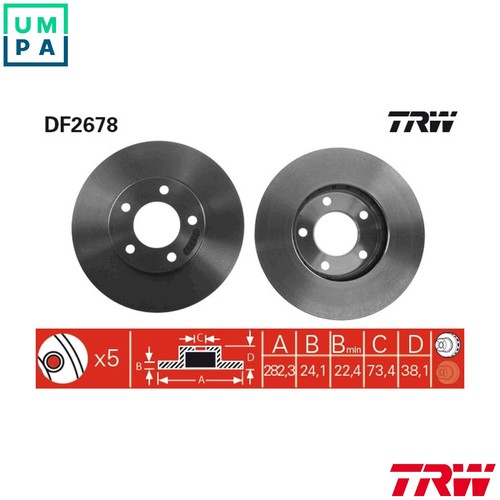Brake disc df2678 for dodge - brake,