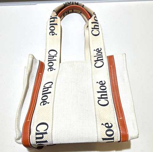 Chloé beige logo - chloé, canvas