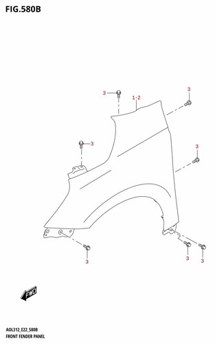 Suzuki genuine front fender - genuine,