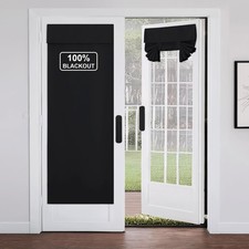 Black French Door Curtains for