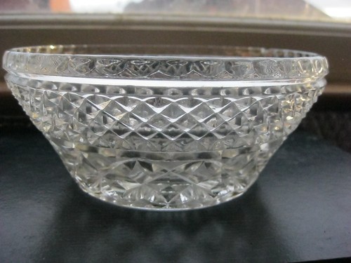 Vintage heavy cut glass - heavy,