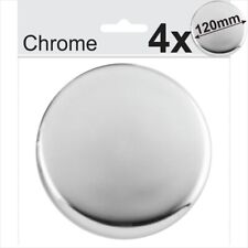 4x 120 mm CHROME Domed Resin Centre Cap Hub 3D Stickers Wheel Caps Badge Emblem