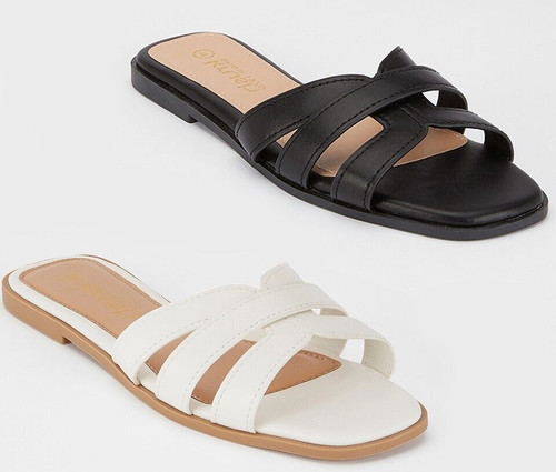 Ladies wide fit slip flat - wide,