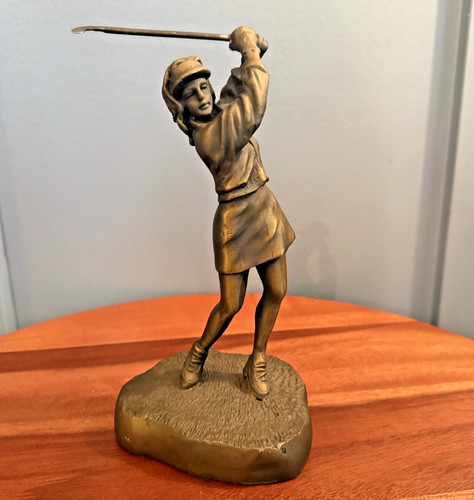 Vintage bronze golf figurine - golf,