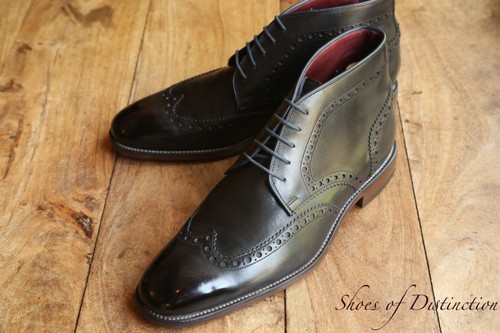 Loake design black - black, leather