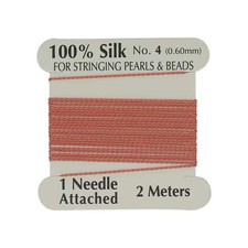 Natural silk thread 6mm - thread, 0.6mm