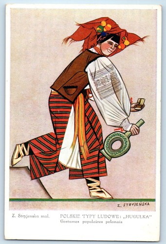 Poland postcard painting - poland,