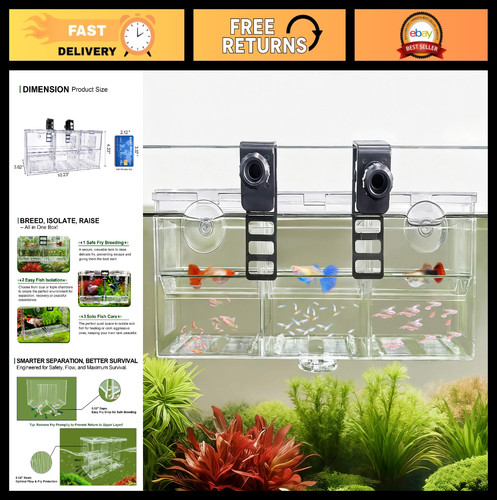 Triple chamber fish breeder - triple-chamber,
