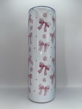 30oz Tumbler Pink Bows & Macarons Macaroons Gifts For Girls Test Print See Pics