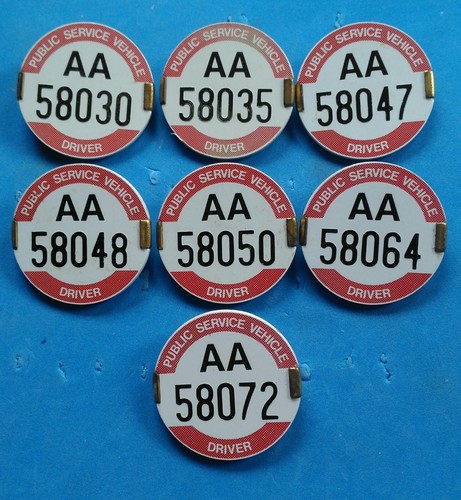 Psv pcv bus driver badges - driver,