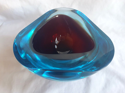 Mid century modern blue red - modern,