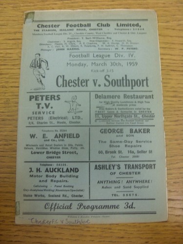 1959 chester v southport - 30/03/1959,