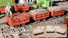OO9/009 Dinorwic Slate Wagons with Slate Loads x 3 as Bachmann Narrow Gauge HOe