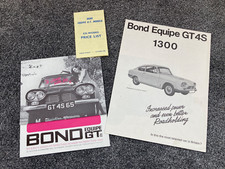 Bond Equipe GT4S 1300 Brochure set 1969,  UK Issue - RARE inc Prices