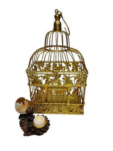 Birdcage gold tone - birdcage,
