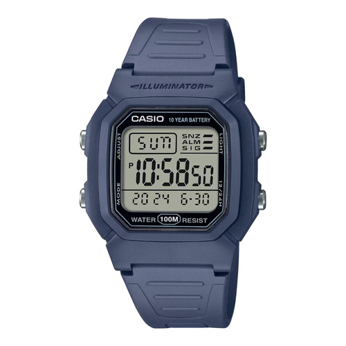 Casio digital blue resin - digital, strap